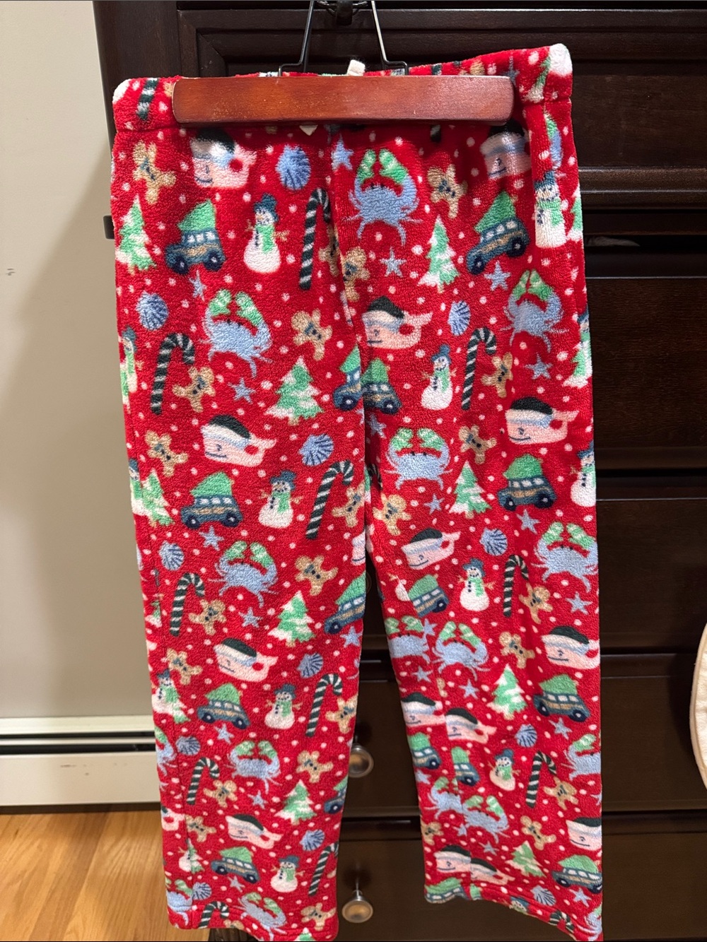 Vineyard Vines Kids Red Holiday Fleece Pajama Pants - Size Medium 12-14